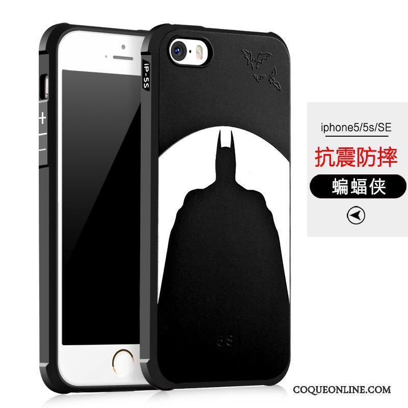 iPhone 5/5s Protection Noir Silicone Fluide Doux Incassable Coque Étui