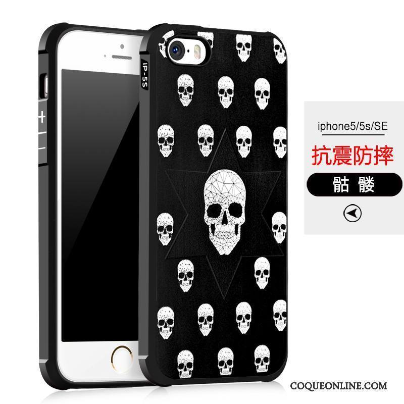 iPhone 5/5s Protection Noir Silicone Fluide Doux Incassable Coque Étui