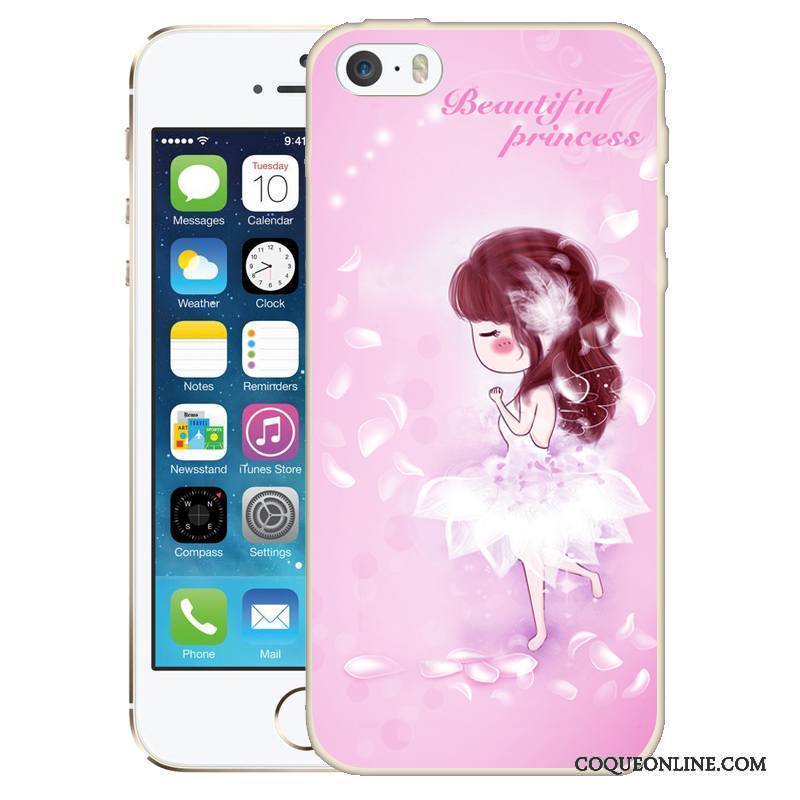 iPhone 5/5s Rose Silicone Peinture Protection Coque De Téléphone Gaufrage