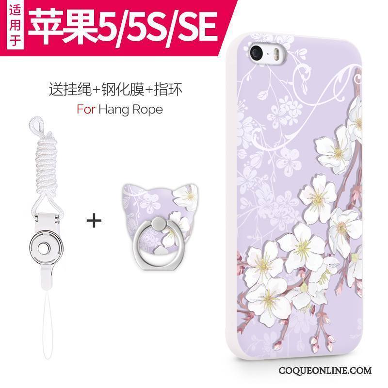 iPhone 5/5s Silicone Incassable Fluide Doux Coque De Téléphone Téléphone Portable Étui Tout Compris