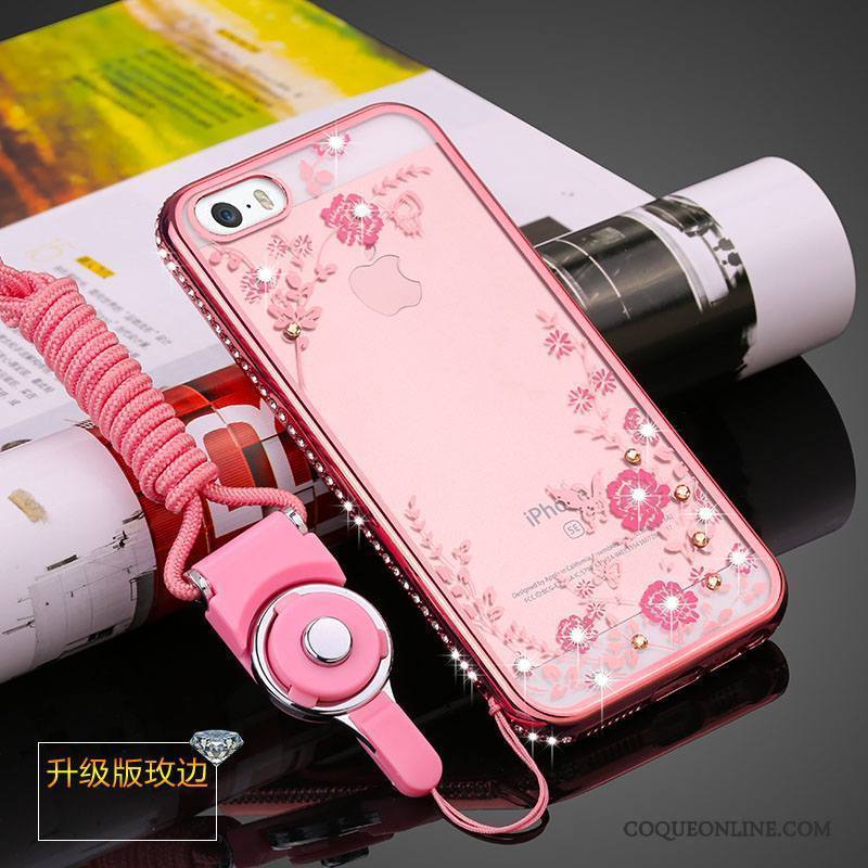 iPhone 5/5s Silicone Tendance Fluide Doux Ornements Suspendus Étui Coque De Téléphone Protection