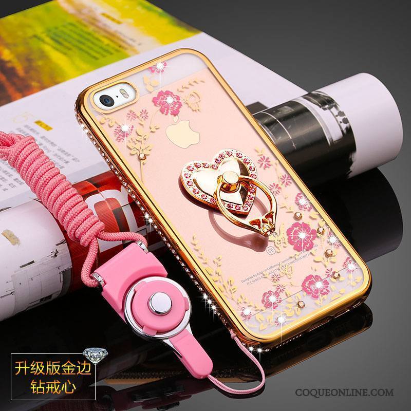 iPhone 5/5s Silicone Tendance Fluide Doux Ornements Suspendus Étui Coque De Téléphone Protection