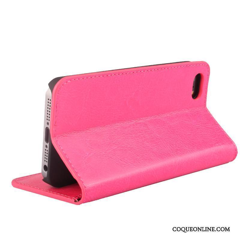 iPhone 5/5s Support Étui Coque De Téléphone Housse Rouge Modèle Fleurie Protection