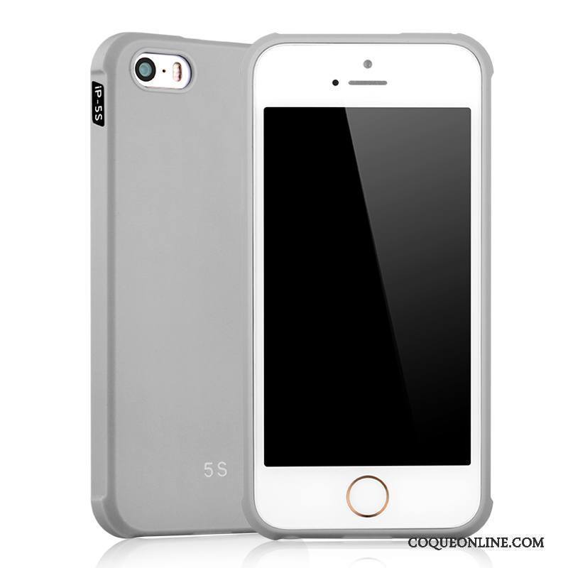 iPhone 5/5s Tout Compris Fluide Doux Gris Incassable Coque De Téléphone Protection Étui