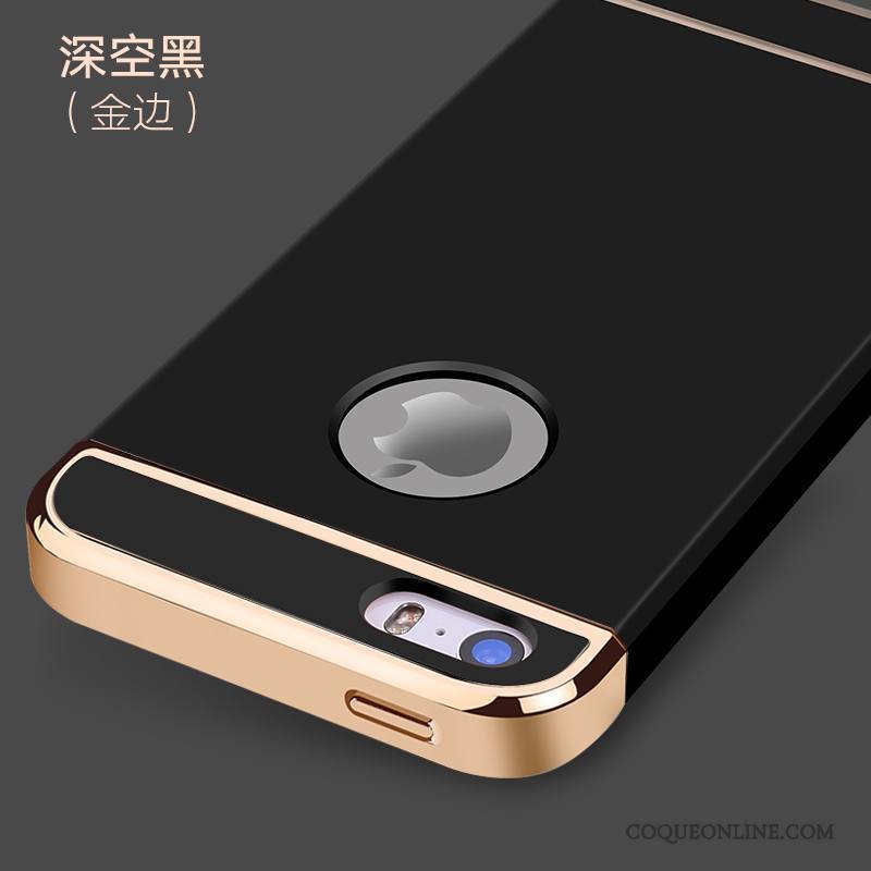 iPhone 5/5s Tout Compris Incassable Tendance Délavé En Daim Coque De Téléphone Or Protection