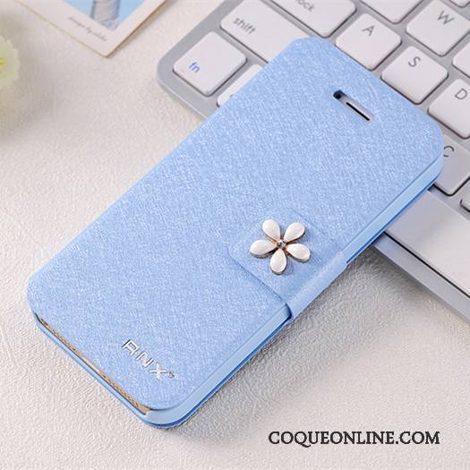 iPhone 5/5s Téléphone Portable Incassable Étui En Cuir Tout Compris Coque De Téléphone Bleu Clamshell