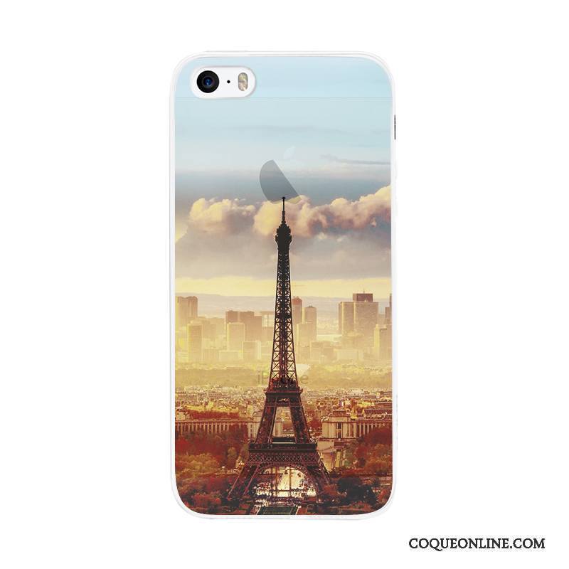 iPhone 5/5s Téléphone Portable Étui Coque De Téléphone Violet Art Simple Silicone