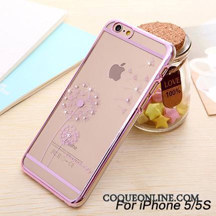 iPhone 5/5s Étui Argent Coque De Téléphone Placage Violet Protection Incassable