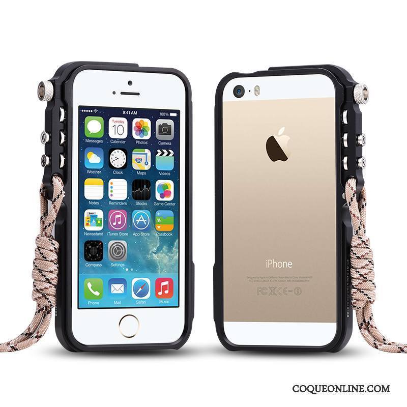 iPhone 5/5s Étui Incassable Métal Bleu Coque Protection De Téléphone