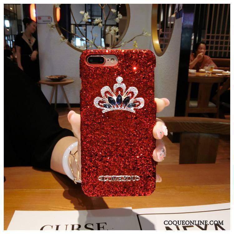 iPhone 5/5s Étui Luxe Téléphone Portable Coque De Téléphone Elk Strass Rouge