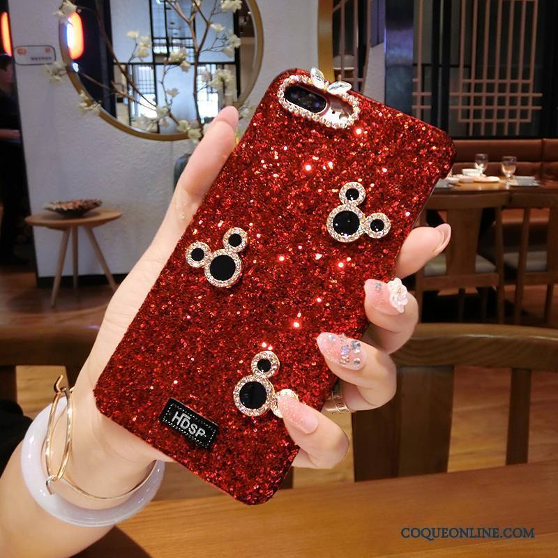 iPhone 5/5s Étui Luxe Téléphone Portable Coque De Téléphone Elk Strass Rouge