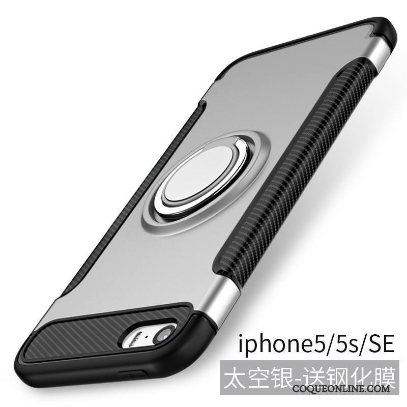 iPhone 5/5s Étui Noir Tout Compris Tendance Coque De Téléphone Protection Créatif