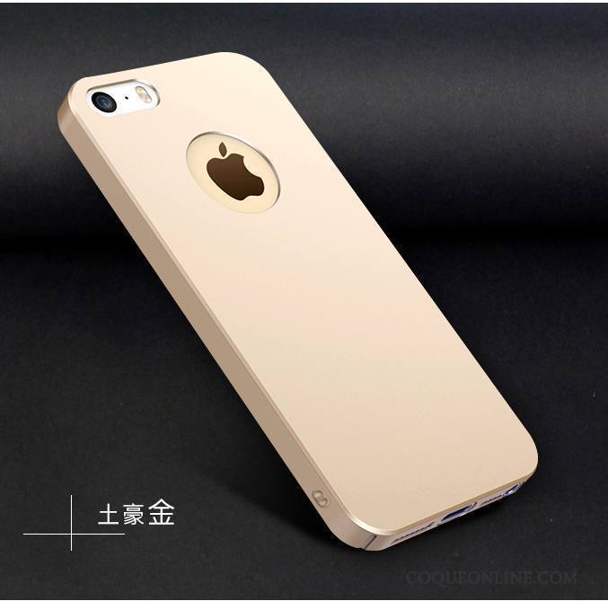 iPhone 5/5s Étui Tout Compris Légère Coque De Téléphone Délavé En Daim Difficile Or