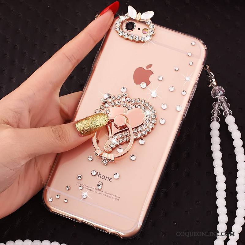 iPhone 5c Coque De Téléphone Protection Rose Cou Suspendu Fluide Doux Anneau Boucle