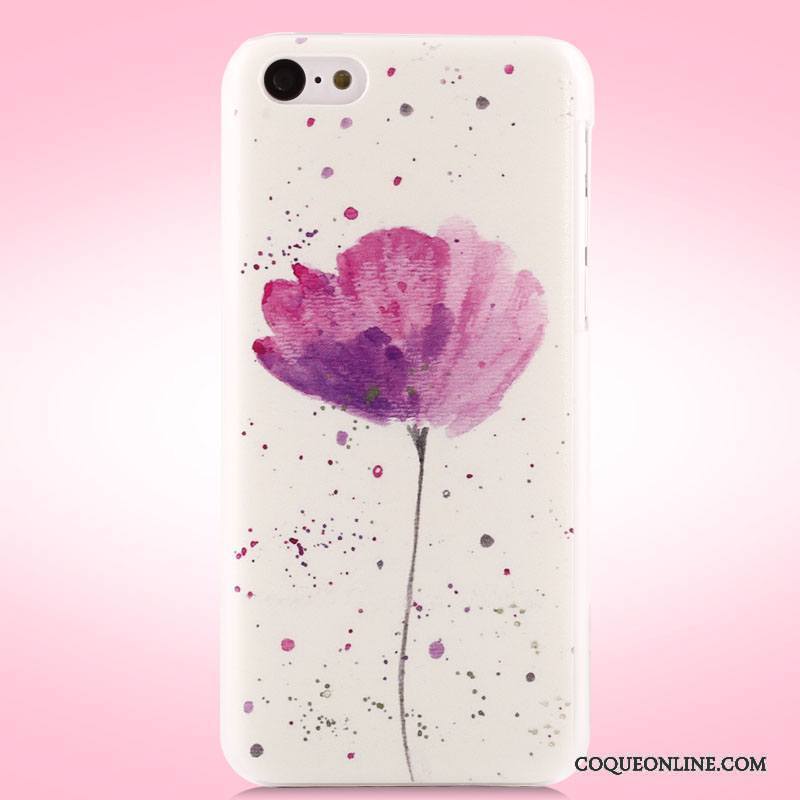 iPhone 5c Coque De Téléphone Tendance Étui Peinture Protection Difficile Violet