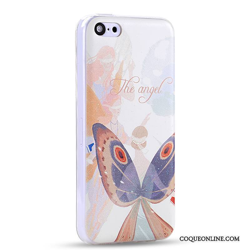 iPhone 5c Coque De Téléphone Téléphone Portable Dessin Animé Bleu Créatif Fluide Doux Silicone