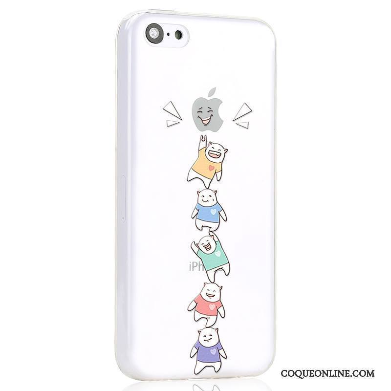 iPhone 5c Coque De Téléphone Téléphone Portable Dessin Animé Bleu Créatif Fluide Doux Silicone