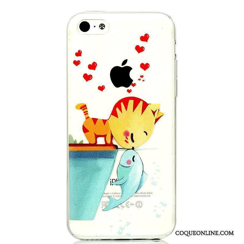 iPhone 5c Coque De Téléphone Téléphone Portable Dessin Animé Bleu Créatif Fluide Doux Silicone