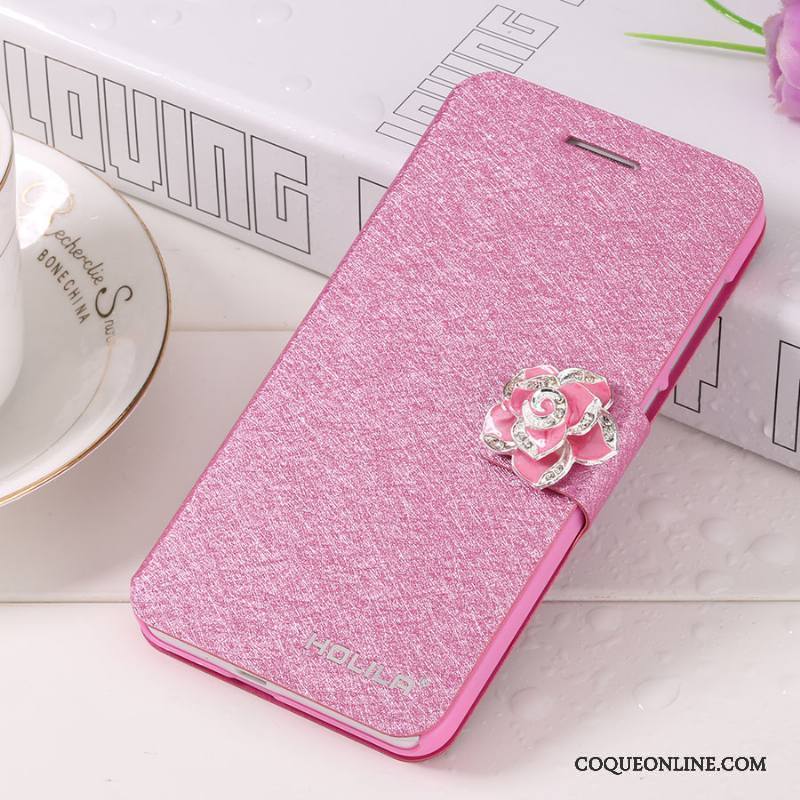 iPhone 5c Coque De Téléphone Étui En Cuir Clamshell Téléphone Portable Rose Protection Vert