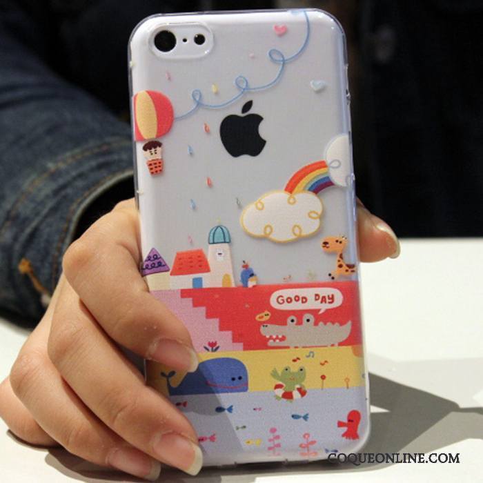 iPhone 5c Fluide Doux Dessin Animé Coque De Téléphone Silicone Tendance Incassable Étui