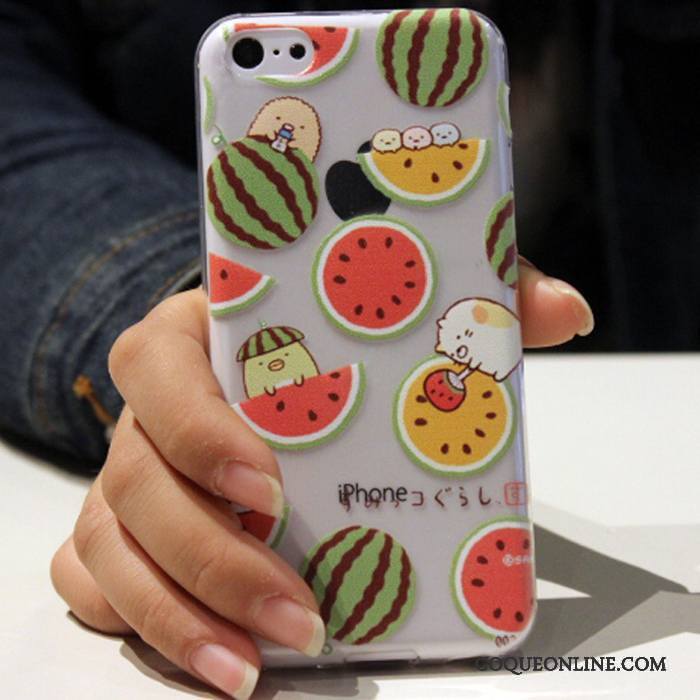 iPhone 5c Fluide Doux Dessin Animé Coque De Téléphone Silicone Tendance Incassable Étui