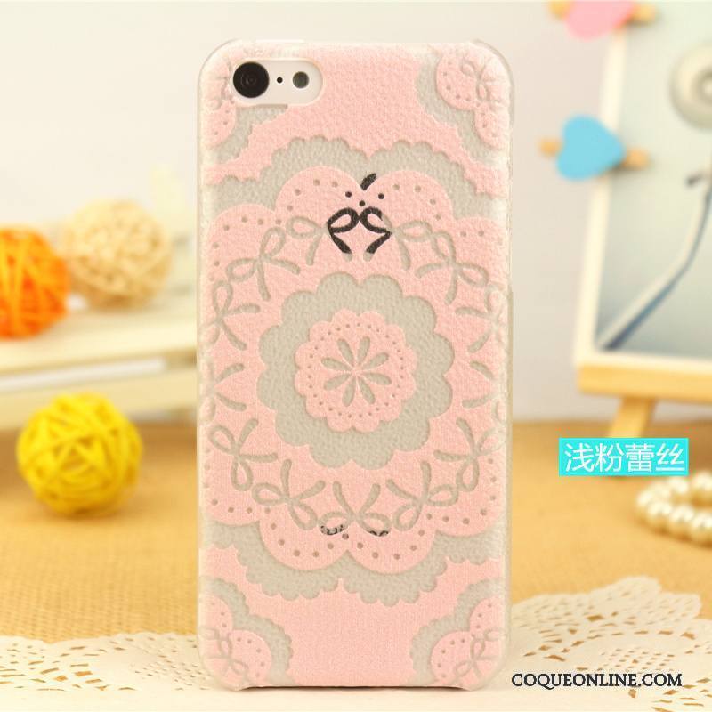 iPhone 5c Protection Très Mince Couvercle Arrière Coque De Téléphone Personnalisé Cuir Véritable Modèle Fleurie