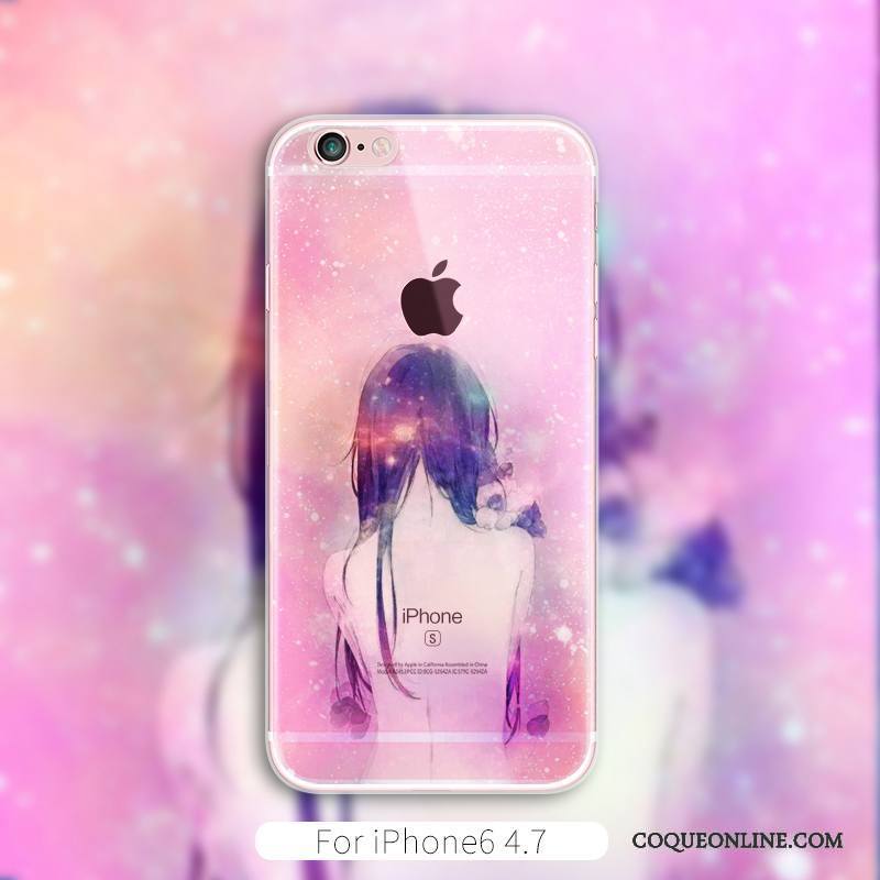 iPhone 6/6s Art Nouveau Coque De Téléphone Tendance Style Chinois Bleu Créatif