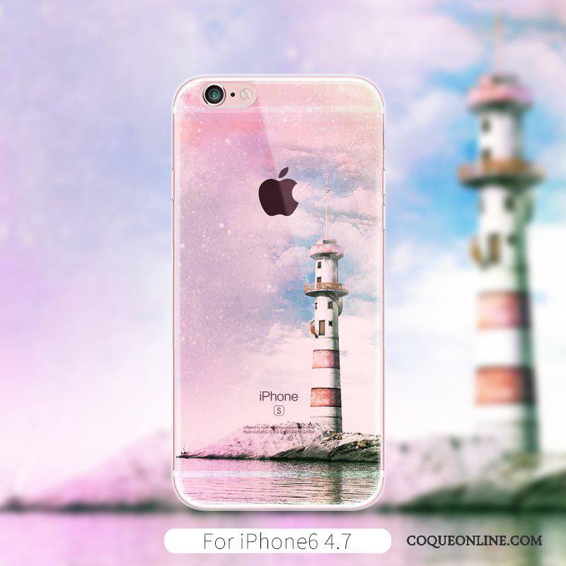 iPhone 6/6s Art Nouveau Coque De Téléphone Tendance Style Chinois Bleu Créatif