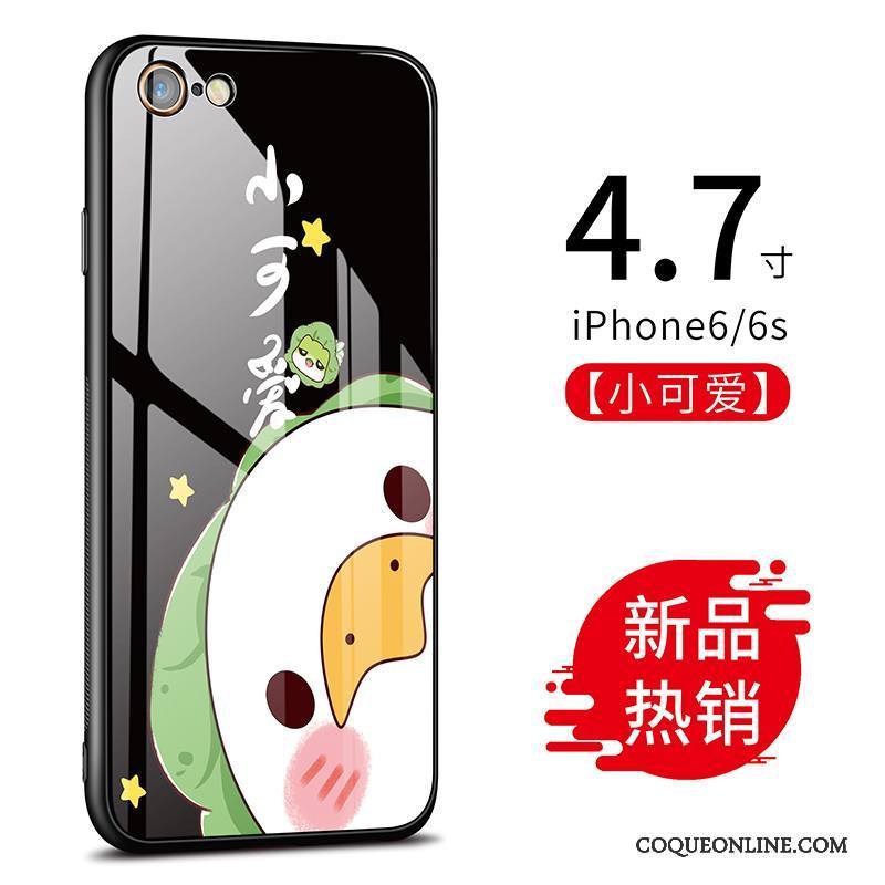 iPhone 6/6s Coque De Téléphone Difficile Verre Rouge Créatif Dessin Animé