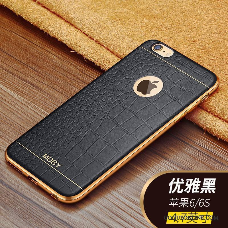 iPhone 6/6s Coque De Téléphone Fluide Doux Business Silicone Protection Étui Marron