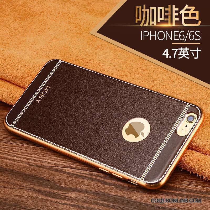 iPhone 6/6s Coque De Téléphone Fluide Doux Légère Étui Silicone Or Protection