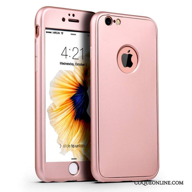 iPhone 6/6s Coque De Téléphone Incassable Tout Compris Silicone Fluide Doux Étui Rose