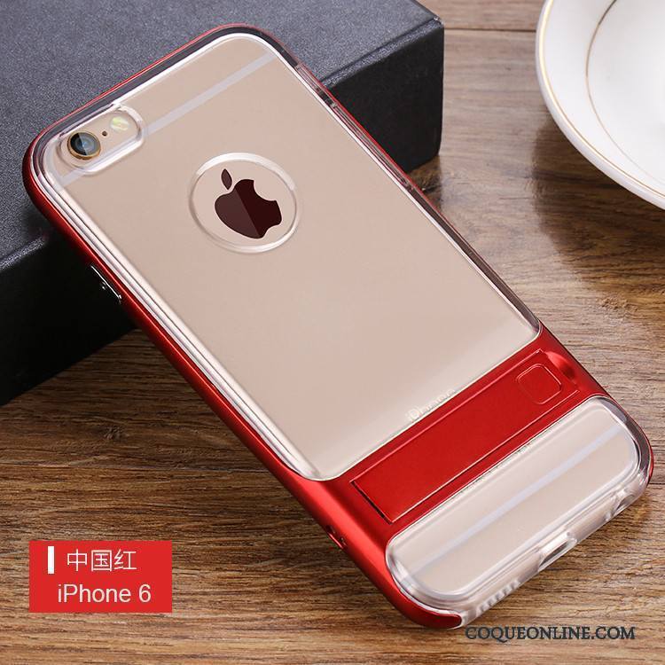 iPhone 6/6s Coque Incassable Délavé En Daim Support Silicone Tout Compris Protection Étui