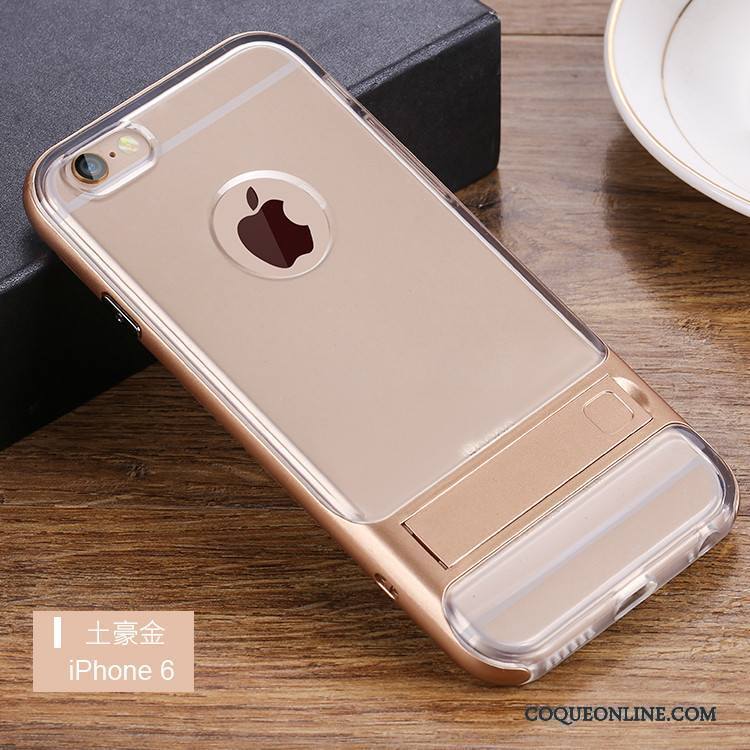 iPhone 6/6s Coque Incassable Délavé En Daim Support Silicone Tout Compris Protection Étui