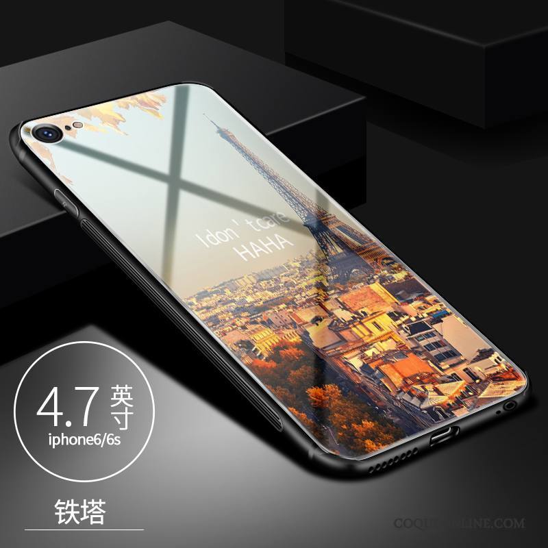 iPhone 6/6s Coque Incassable Personnalité De Téléphone Violet Verre Étui