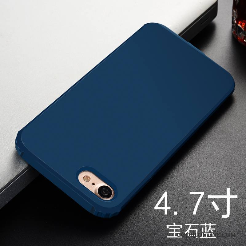 iPhone 6/6s Coque Incassable Étui Tout Compris Délavé En Daim Légère Bleu Fluide Doux