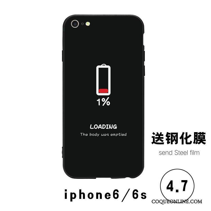 iPhone 6/6s Coque Net Rouge Verre Tout Compris Nouveau Difficile Tendance Étui