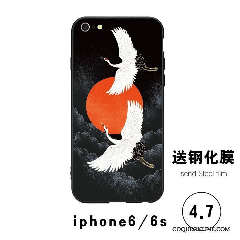 iPhone 6/6s Coque Net Rouge Verre Tout Compris Nouveau Difficile Tendance Étui