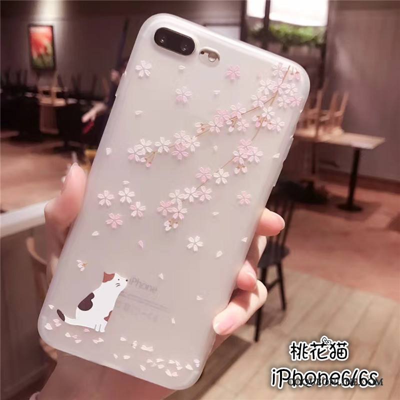 iPhone 6/6s Coque Sakura Personnalité Étui Rose Créatif Fluide Doux Tendance