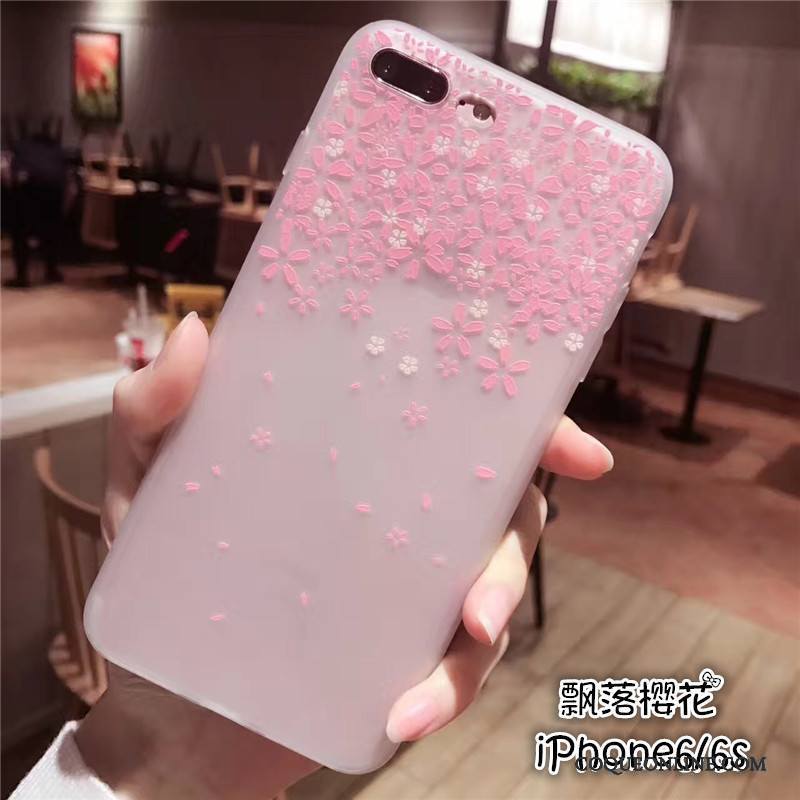 iPhone 6/6s Coque Sakura Personnalité Étui Rose Créatif Fluide Doux Tendance
