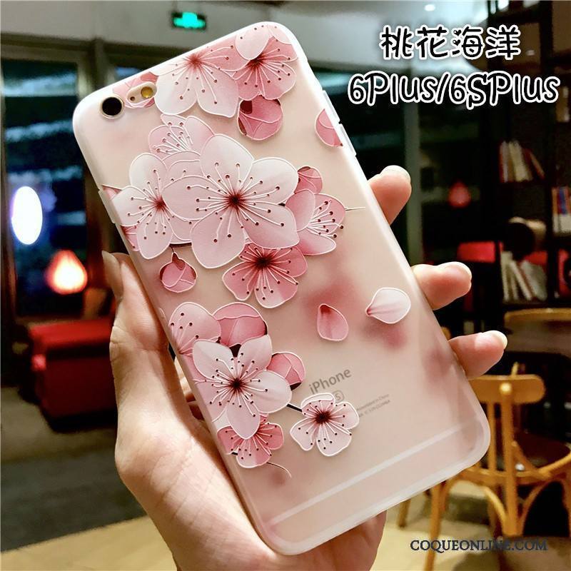 iPhone 6/6s Coque Tout Compris Marque De Tendance Nouveau Étui Gaufrage Silicone Fluide Doux