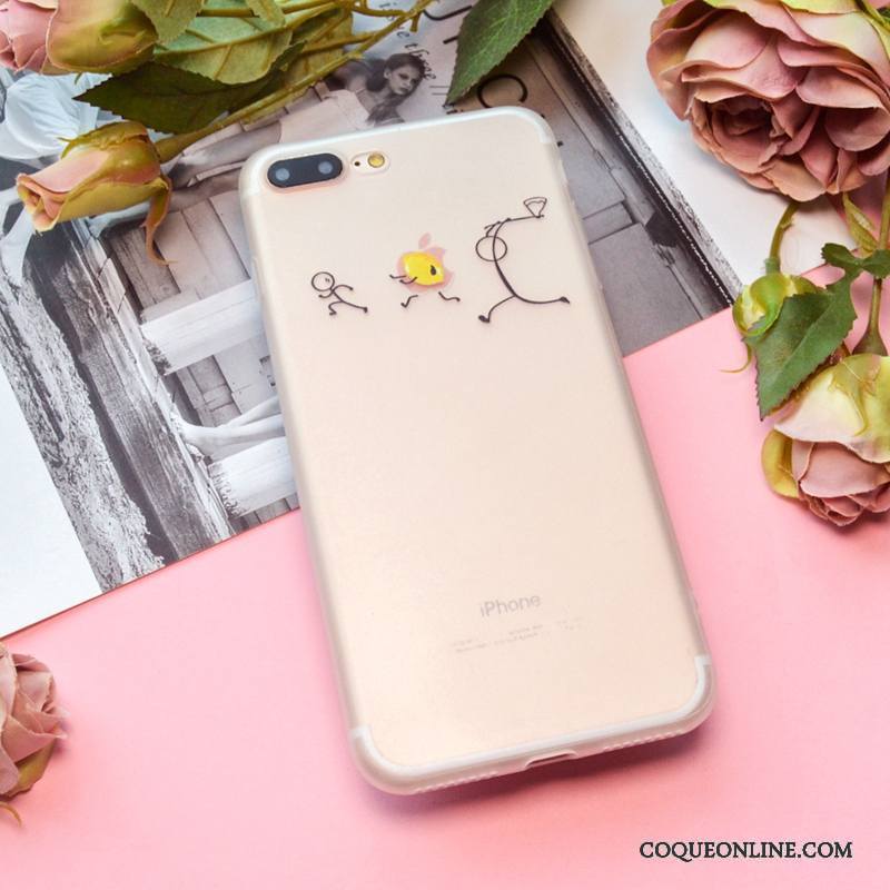 iPhone 6/6s Coque Tout Compris Modèle Transparent Créatif Fluide Doux Frais Amoureux