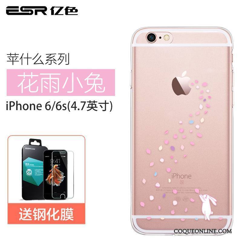 iPhone 6/6s Coque Transparent Marque De Tendance Protection Silicone Tout Compris Incassable Dessin Animé