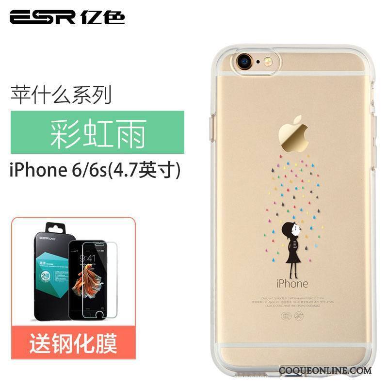 iPhone 6/6s Coque Transparent Marque De Tendance Protection Silicone Tout Compris Incassable Dessin Animé