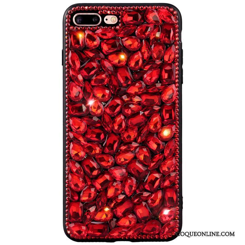 iPhone 6/6s Europe Coque De Téléphone Strass Silicone Élégant Tendance Rouge