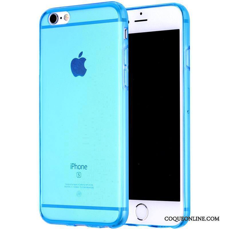 iPhone 6/6s Fluide Doux Coque De Téléphone Transparent Silicone Tout Compris Bleu Dégradé