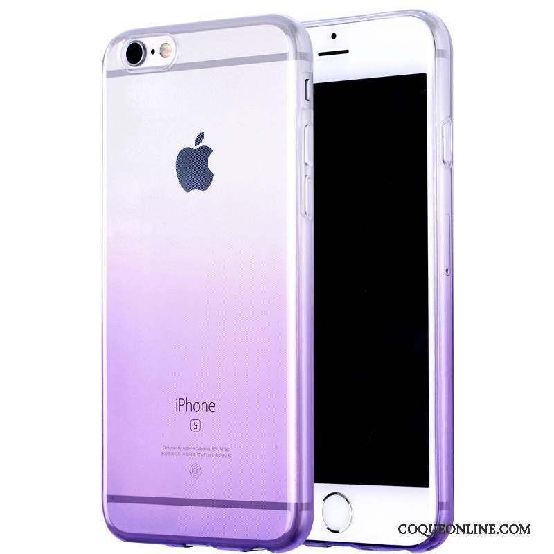 iPhone 6/6s Fluide Doux Coque De Téléphone Transparent Silicone Tout Compris Bleu Dégradé