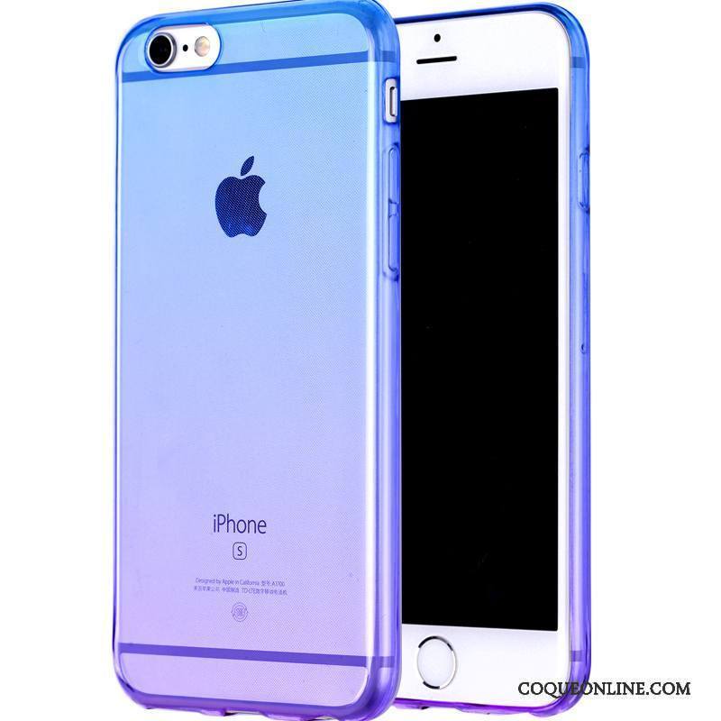 iPhone 6/6s Fluide Doux Coque De Téléphone Transparent Silicone Tout Compris Bleu Dégradé