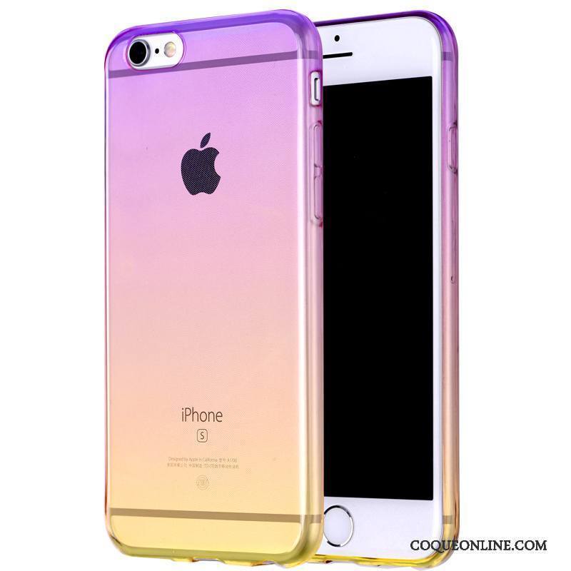 iPhone 6/6s Fluide Doux Coque De Téléphone Transparent Silicone Tout Compris Bleu Dégradé