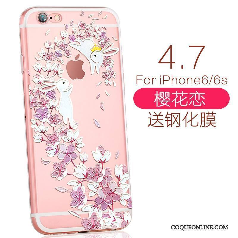 iPhone 6/6s Fluide Doux Petit Charmant Frais Coque De Téléphone Violet Dessin Animé